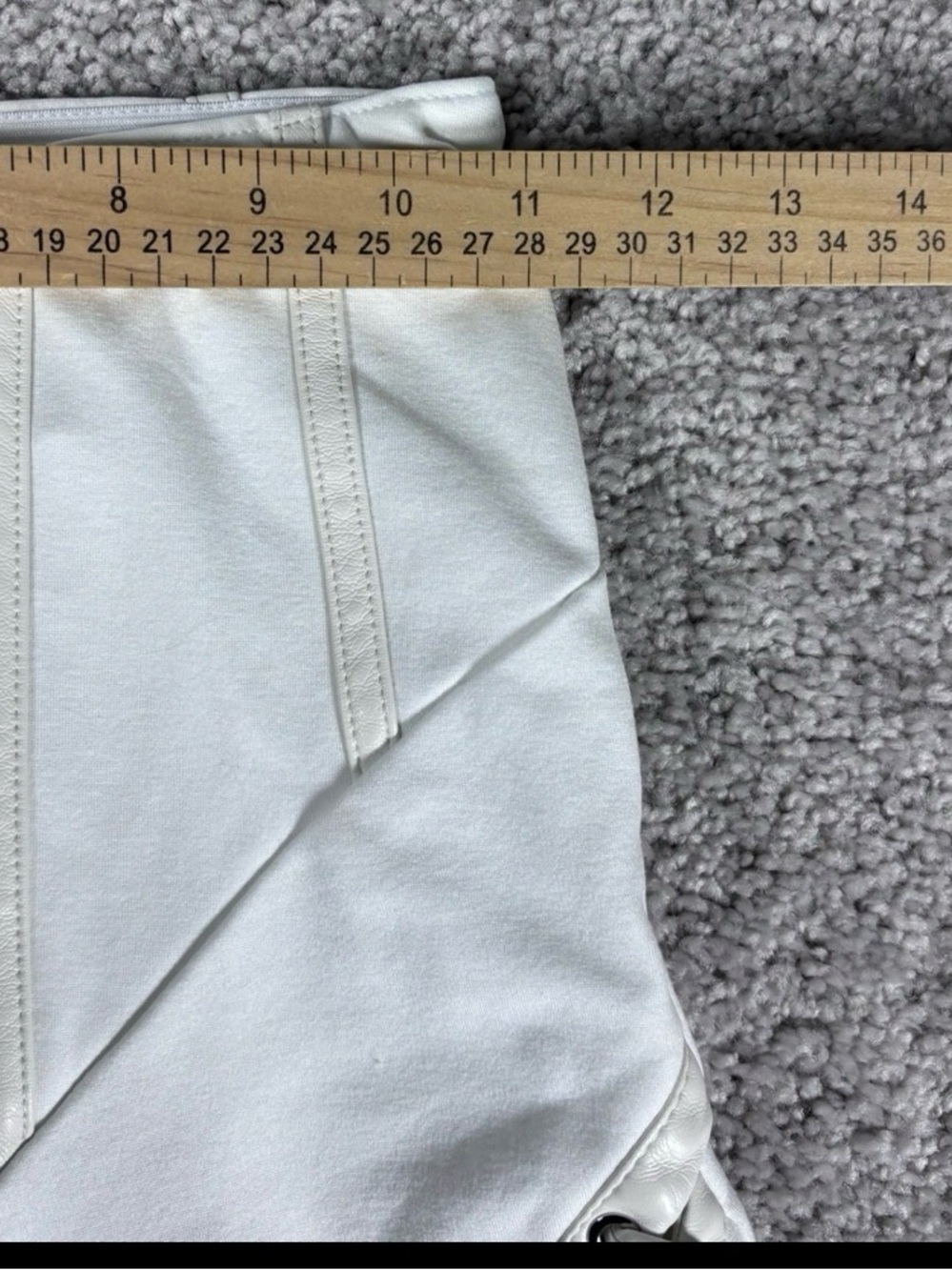 MANIERE DE VOIR White Lace Up Corset Waist Skinny Leggings Pants Womens Size 2 - Picture 8 of 12